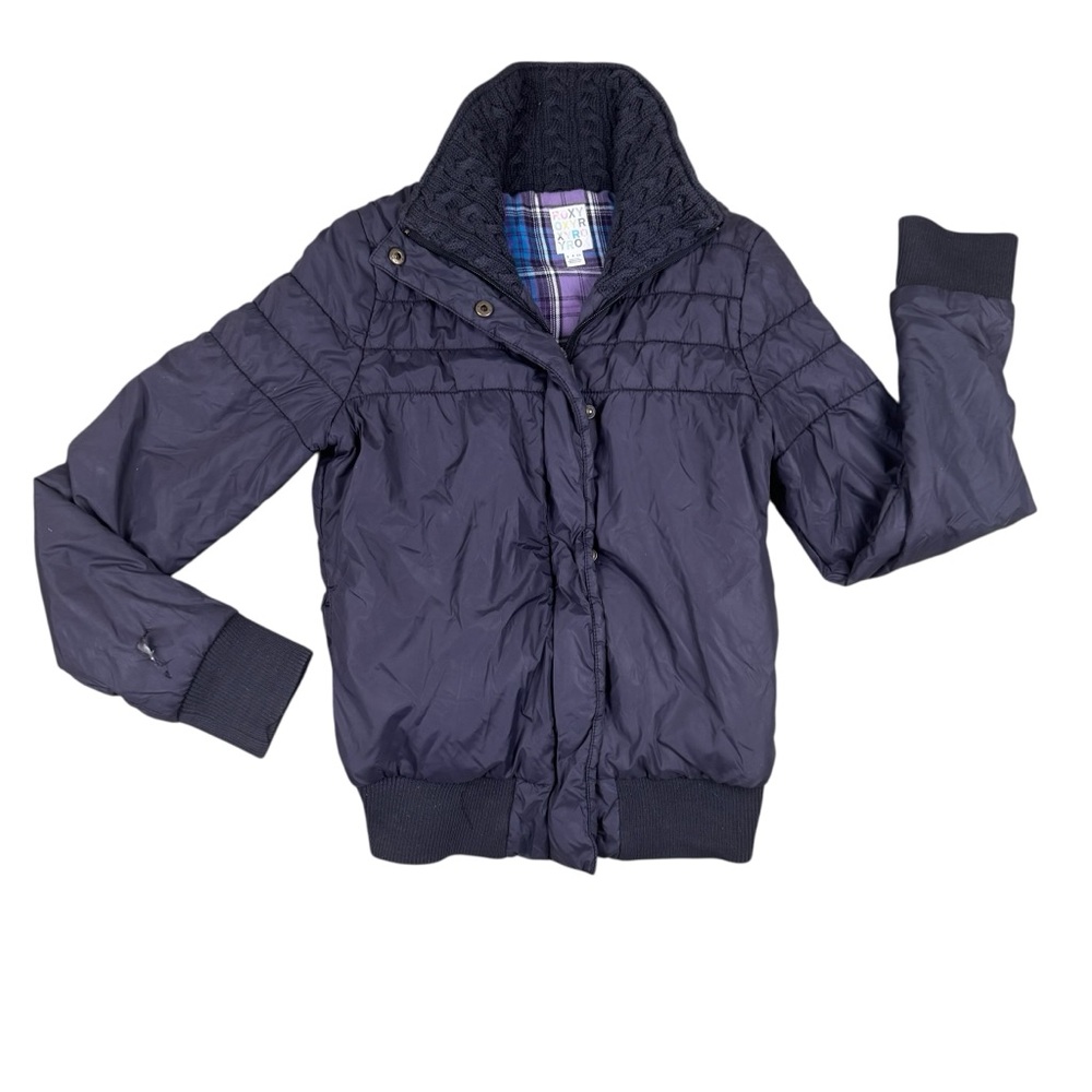 ROXY Black Quilted Winter Jacket Size Small